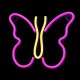 Butterfly LED Neon Sign Wall Decor Light, USB Powered Lamp for Bedroom, Pink