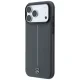 Чехол Mercedes Leather Semi Wrap Iconic Line MagSafe для iPhone 18 Pro / 17 Pro, антрацит