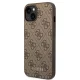 Apple iPhone 14 Plus 6,7\" Guess 4G Metal Gold Logo Case Cover (GUHCP14MG4GFBR), Brown