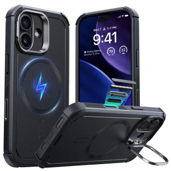 Чехол ESR Cyber Kickstand MagSafe для iPhone 17 - Черный