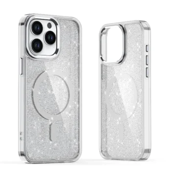 Glitter Case MagSafe Samsung Galaxy A26 5G vāciņš, balts