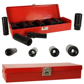 Impact Socket Set 1/2'' 10–24 mm, 10 pcs, KAFUWELL