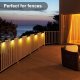4 Pcs Solar LED Deck Lights Outdoor Path Garden Pathway Stairs Step Fence Lamp