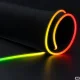 RGB spēļu peles un tastatūras paliktnis XXL 90 × 40 cm, melns