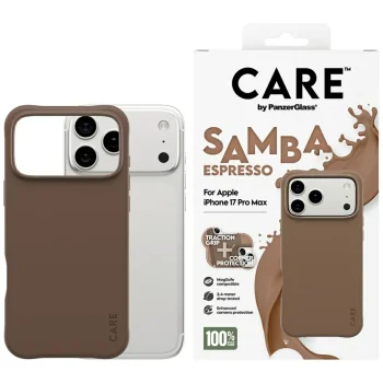 PanzerGlass iPhone 17 Pro Max vāciņš CARE Fashionable Samba MagSafe, brūns