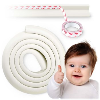 Ricokids Foam Edge Protector Bumper Guard 798700, white, 2 m