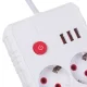 Maclean MCE387 W Pagarinātājs, 2 ligzdas, 3xUSB, 2500W, 1.5m, Balts