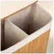 Massido Bamboo Laundry Basket with Lid, 2 Compartments, 100 L