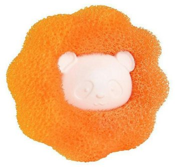 Anti lint washing sponge orange