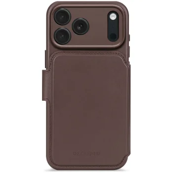 Чехол-книжка Decoded Leather Detachable для iPhone 17 Pro, Коричневый