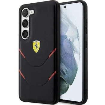 Чехол Ferrari Hot Stamp Lines для Samsung Galaxy S23+, черный