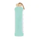 KiCA Hydro Glass stikla sporta pudele 1000 ml ar silikona apvalku, zaļa