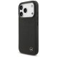 Mercedes iPhone 17 Pro Case Leather Large Laurel Leave MagSafe, Black