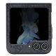 Guess GUHCZF5P4TDPK F731 Z Flip5 futrālis - melns Ādas 4G Diamond Triangle | case black Leather