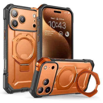 Чехол MagSafe Supcase UB Grip Mag для iPhone 17 Pro Max — оранжево-серый