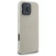 Чехол Guess для iPhone 16 Pro Max Grained Ring MagSafe, бежевый