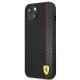 Ferrari iPhone 13 mini Case On Track Carbon Stripe, Black