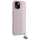 Karl Lagerfeld iPhone 15 / 14 / 13 Case Saffiano Rhinestones & Charm, Pink