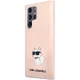 Чехол Karl Lagerfeld Liquid Silicone Choupette для Galaxy S23 Ultra, розовый