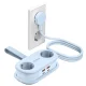 Orico AP3 65W GaN 6in1 pagarinātājs 2x AC + 2x USB-A + 2x USB-C, zils