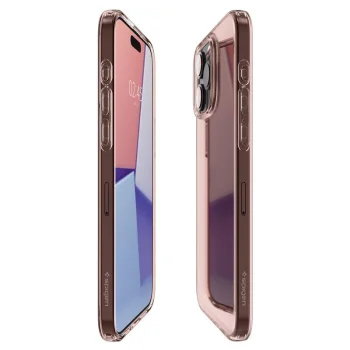 Чехол Spigen для iPhone 15 Pro Max Crystal Flex, розовый/прозрачный
