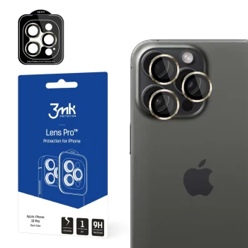 3mk Lens Protection Pro Camera Cover for iPhone 15 Pro Gold