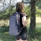 Рюкзак Kruzzel 30 л с мешком для обуви, в клетку, черный