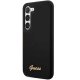 Guess Samsung Galaxy S23+ vāciņš Silicone Vintage Gold Logo, melns