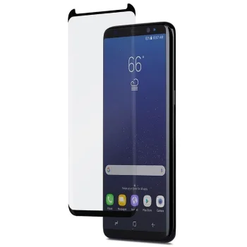 Samsung Galaxy S8 SM-G950F 5D защитное стекло закруглённое, черное (Tempered Glass)