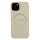 Guess iPhone 15 Plus чехол Saffiano MagSafe, золотой