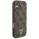 Чехол Guess 4G Strap Triangle Logo MagSafe для iPhone 17, коричневый