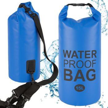 Waterproof Dry Bag / Backpack 15L, Blue
