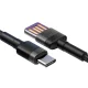 Baseus Cafule HW USB to USB Type C Data Charging Cable 40W 1m, Gray+Black | Lādētājvads Datu Pārraides Kabelis