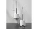 Silicone Toilet Brush, White/Gray