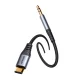 Audio kabelis Joyroom SY-A07 USB-C uz 3.5 mm AUX 1.2 m, melns