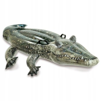 Intex Inflatable Crocodile Ride-On Float, 170 cm, Grey/Green