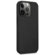 Mercedes iPhone 14 Pro Case Leather Hot Stamped, Black