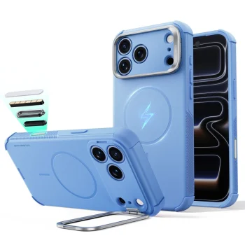 Чехол ESR Cyber Tough Kickstand MagSafe для iPhone 18 Pro / 17 Pro, Light Blue
