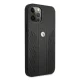BMW iPhone 12 / 12 Pro vāciņš Leather Curve Perforate, melns