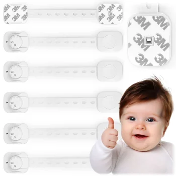 Ricokids 798200 skapīšu un atvilktņu drošības slēdzenes, 6 gab., baltas