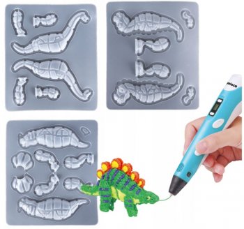 Plastmasas Veidņu Trafaretu Komplekts 3D Drukāšanai Pildspalvai, 9 gab. | Set of 9 Plastic Molds Templates Stencils...