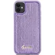 Guess iPhone 11 / Xr vāciņš Sequin Script Metal, violets