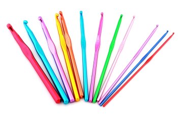 Metal Crochet Hook Set, 12 pcs, 2–8 mm, multicolor