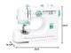 Electric Sewing Machine with 12 Stitches and Accessories, White-Turquoise