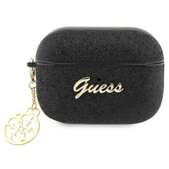 Чехол Guess для AirPods Pro 2 GUAP2GLGSHK Черный PU Glitter Flake 4G