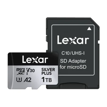 Atmiņas karte Lexar High-Performance Silver Plus microSDXC 1TB + adapteris
