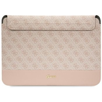 Guess 4G Stripe Metal Logo klēpjdatora vāciņš līdz 14", rozā