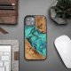 Apple iPhone 15 Plus 6.7\'\' Bewood Unique Wood and Resin Case Cover, Turquoise | Telefona Maciņš Vāks Apvalks...
