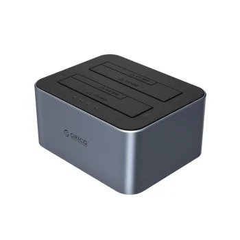 Orico 6626C3-C-V1 2-Bay Docking Station with Offline Clone for 2.5"/3.5" SATA HDD/SSD - Gray