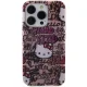 Hello Kitty iPhone 14 Pro Case IML Tags Graffiti, Pink